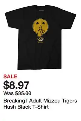 Dick's Sporting Goods BreakingT Adult Mizzou Tigers Hush Black T-Shirt offer