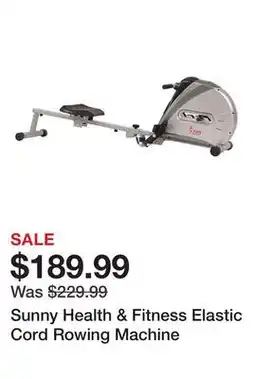 Dick's Sporting Goods Sunny Health & Fitness Elastic Cord Rowing Machine offer