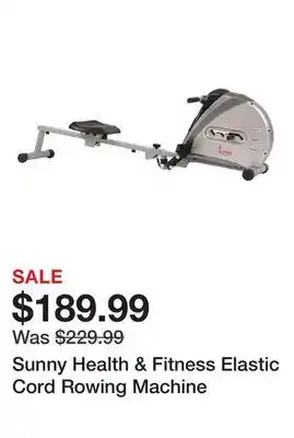 Dick's Sporting Goods Sunny Health & Fitness Elastic Cord Rowing Machine offer