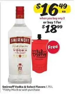Winn Dixie Smirnoff Vodka & Select Flavors offer