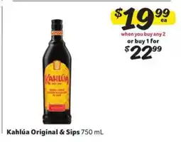 Winn Dixie Kahlúa Original & Sips offer