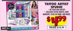 Ollie's TATTOO ARTIST STUDIO offer