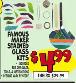 Ollie's FAMOUS MAKER STAINED GLASS KITS offer
