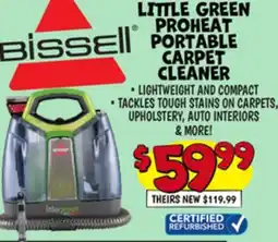 Ollie's LITTLE GREEN PROHEAT PORTABLE CARPET CLEANER offer