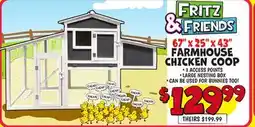 Ollie's FRITZ & FRIENDS FARMHOUSE CHICKEN COOP offer