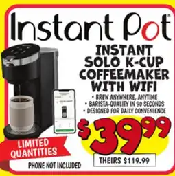 Ollie's INSTANT SOLO K-CUP COFFEEMAKER WITH WIFI offer