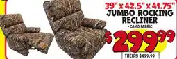 Ollie's JUMBO ROCKING RECLINER offer