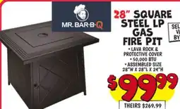 Ollie's 28 SQUARE STEEL LP GAS FIRE PIT offer