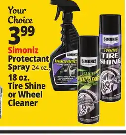 Ocean State Job Lot Simoniz Protectant Spray 24 oz., 18 oz. Tire Shine or Wheel Cleaner offer