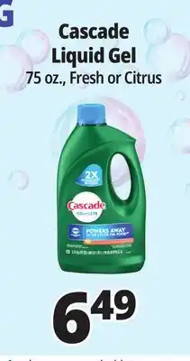 Ocean State Job Lot Cascade Complete Citrus Dishwasher Detergent with Dawn 75 oz offer