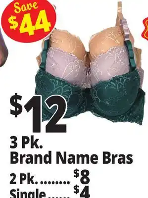 Ocean State Job Lot 3 Pk. Brand Name Bras offer