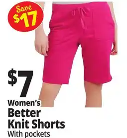 Ocean State Job Lot Women's Better Knit Shorts With pockets offer