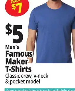 Ocean State Job Lot Men's Famous Maker T-Shirts offer