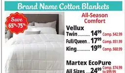Ocean State Job Lot Brand Name Cotton Blankets offer