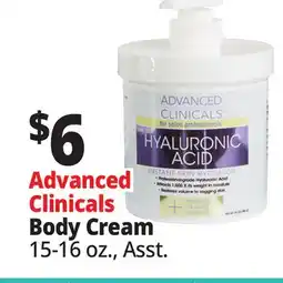Ocean State Job Lot Advanced Clinicals Body Cream offer