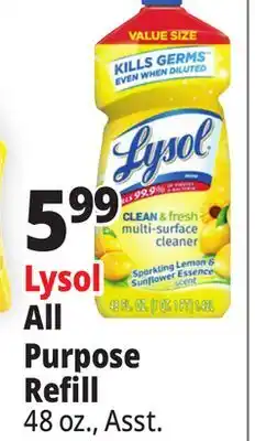 Ocean State Job Lot Lysol All Purpose Refill offer