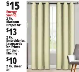 Ocean State Job Lot 2 Pk. Blackout Drapes 84 offer