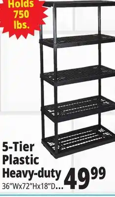 Ocean State Job Lot Maxit 4-Tier Plastic Shelving Unit 48 offer