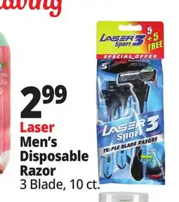 Ocean State Job Lot Laser Men's Disposable Razor offer