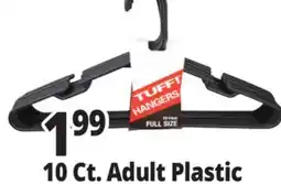 Ocean State Job Lot 10 Ct. Adult Plastic Hangers offer