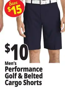 Ocean State Job Lot Men's Performance Golf & Belted Cargo Shorts offer