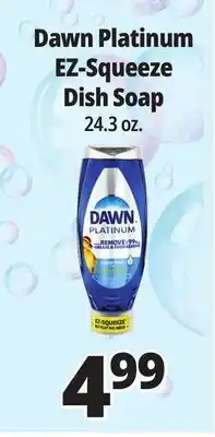 Ocean State Job Lot Dawn Platinum EZ-Squeeze Liquid Dish Detergent 24.3 oz offer