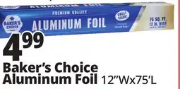 Ocean State Job Lot Baker's Choice Premium Quality Aluminum Foil 75 sq ft offer