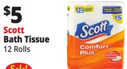 Ocean State Job Lot Scott Comfort Plush Bathroom Tissue 12 Count offer