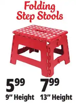 Ocean State Job Lot HomeLiving Folding Step Stool 9 or 13 offer