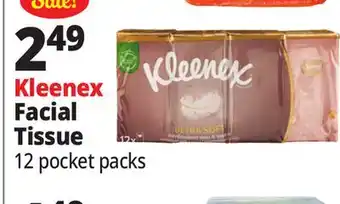 Ocean State Job Lot Kleenex Ultra Soft Pocket Pack Face Tissues 12 Count offer