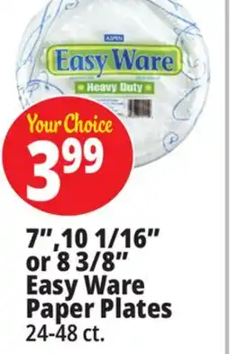 Ocean State Job Lot 7,10 1/16 or 8 3/8 Easy Ware Paper Plates offer
