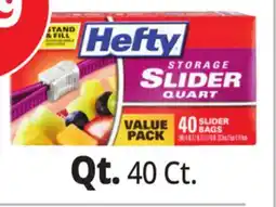 Ocean State Job Lot Hefty Storage Quart Slider Bags 40 Count offer