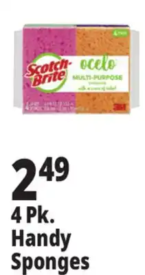 Ocean State Job Lot Scotch-Brite Ocelo Multi-Purpose 3M Sponges 4 Count offer