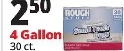 Ocean State Job Lot Rough Stuff 4 Gal Small Trash Bags 30 Count offer