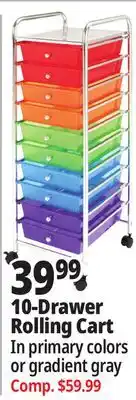 Ocean State Job Lot Leader 10-Drawer Rolling Cart offer