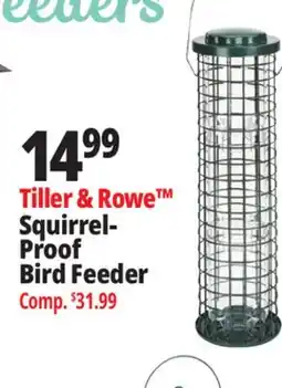 Ocean State Job Lot Tiller & Rowe Squirrel Proof Bird Feeder offer