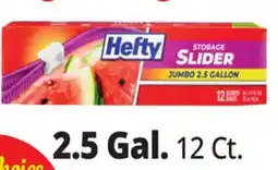Ocean State Job Lot Hefty Storage Jumbo Gallon Slider Bags 12 Count offer