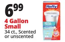 Ocean State Job Lot Hefty Small Trash Ocean Water 4 Gallon Trash Bags 34 Count offer