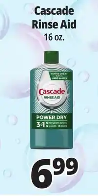 Ocean State Job Lot Cascade Rinse Aid 16 oz offer