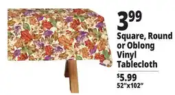 Ocean State Job Lot Square, Round or Oblong Vinyl Tablecloth offer