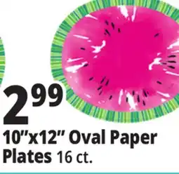 Ocean State Job Lot 10x12 Oval Paper Plates offer