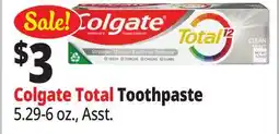 Ocean State Job Lot Colgate Total Clean Mint Toothpaste 6 oz offer