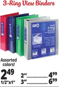 Ocean State Job Lot 3-Ring View Binders offer