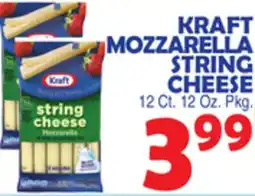 Bravo Supermarkets KRAFT MOZZARELLA STRING CHEESE offer