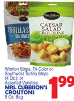 Bravo Supermarkets MRS. CUBBISON'S CROUTONS 5 Oz. Bag offer