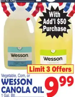 Bravo Supermarkets WESSON CANOLA OIL offer
