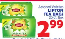 Bravo Supermarkets LIPTON TEA BAGS offer