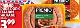 Bravo Supermarkets PREMIO PURE PORK ITALIAN SAUSAGE offer