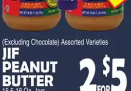 Bravo Supermarkets JIF PEANUT BUTTER offer