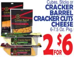 Bravo Supermarkets CRACKER BARREL CRACKER CUTS CHEESE offer